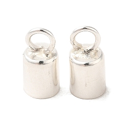 Серебро 925 стерлингового серебра мозг заканчивается, серебряные, 7.6x3.6 мм, отверстие : 2 мм, внутренний диаметр: 3 мм