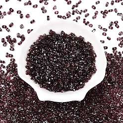 Серо-розавый Стеклянные бусины Пикассо, окрашенные распылением, арахис, увядшая роза, 6x4x3 мм, отверстие : 1.2 мм, Около 4000 шт / фунт