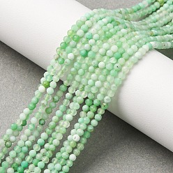 Хризопраз Натуральные хризопразные бисерные пряди, граненые, круглые, 2 мм, отверстие : 0.7 мм, около 160 шт / нитка, 15.55 дюйм (39.5 см)