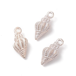 Белый Подвески из эмали и сплава, раковина, золотой свет, белые, 19.5x9x7~9 мм, отверстие : 1.4 мм