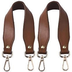SillínMarrón 2Asas para bolsos de piel sintética, con langosta cierres de aleación, para accesorios de reemplazo de correas de bolsa, la luz de oro, saddle brown, 36.5x3x0.35 cm