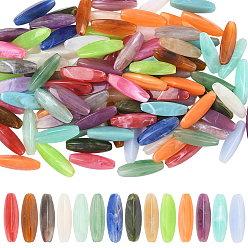 (52) Непрозрачная лаванда 100 шт. акриловые бусины с имитацией риса и драгоценных камней, Удлиненные овальные бусины, разноцветные, 28x9x9 мм, отверстие : 2 мм