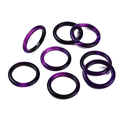 Фиолетовый Кольца из натурального агата, окрашенного и нагретого, для женщин, фиолетовые, 2.5~3 мм, внутренний диаметр: 17~18 мм