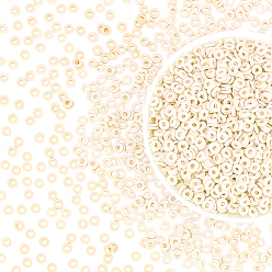 Светлый Золото-желтый 10 нити плоские круглые бусины из полимерной глины ручной работы, диск хейши бусины для гавайских серег браслет ожерелья ювелирных изделий, светлый золотарник желтый, 6x1 мм, отверстие : 2 мм, 10 прядь