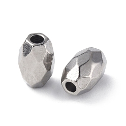 Stainless Steel Color Non-Tarnish 201 Stainless Steel Beads, Barrel, Stainless Steel Color, 6.5x4mm, Hole: 1.4mm