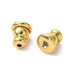 Real 18K Gold Plated SHEGRACE Brass Ear Nuts, Bullet Ear Nuts, Earring Backs, Cadmium Free & Nickel Free & Lead Free, Long-Lasting Plated, Real 18K Gold Plated, 6x5.5mm, Hole: 0.8~0.9mm