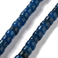 Prussian Blue Handmade Nepalese Lampwork Beads, Barrel, Prussian Blue, 10.5~11x8~8.5mm, Hole: 3.5mm, about 80pcs/strand, 25.39''(64.5cm)