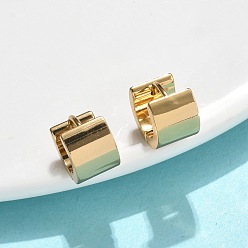 Золотой 201 Широкие серьги-кольца из нержавеющей стали, с 304 штифтов из нержавеющей стали, вакуумное покрытие pvd, Кольцевая форма, золотые, 9.5x7 мм