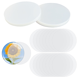 Прозрачный 300шт. прозрачная защитная пленка для значка питомца, плоско-круглые, прозрачные, 54x0.1 мм