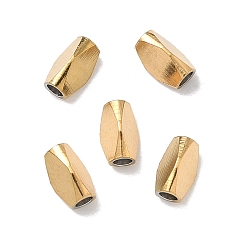 Настоящее золото 18K 304 из нержавеющей стали бусы, ионное покрытие (ip), реальный 18 k позолоченный, 5.5x3.5x3 мм, отверстие : 1.6 мм