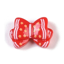Bowknot Непрозрачные кабошоны из смолы на рождественскую тематику, бантом, 9.5x13.5x4.5 мм