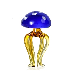 Синий Стеклянные медузы, демонстрационные украшения, украшение домашнего офиса, синие, 34x57 мм