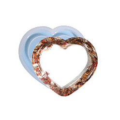 Сердце Силиконовые формы для подноса своими руками, формы для литья смолы, сердце, 124x135x18 мм