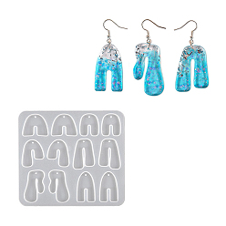 Arch DIY силиконовые формы кулон, формы для литья смолы, для уф-смолы, изготовление ювелирных изделий из эпоксидной смолы, арка, 124.5x140x5 мм, отверстие : 2 мм, внутренний диаметр: 28~40x25~28 мм