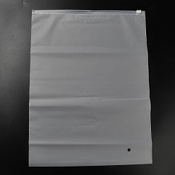 Прозрачный Матовые прозрачные полиэтиленовые пакеты для хранения ювелирных изделий с застежкой-молнией, портативные мешочки-органайзеры для ювелирных изделий, прямоугольные, прозрачные, 40.2x30.1x0.15 см