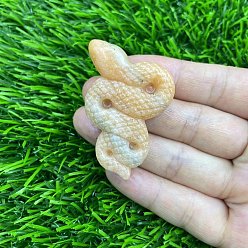 Авантюрин Натуральный оранжевый авантюрин, резная статуя змеи, украшение для дома, Статуэтки по фен-шуй для украшения домашнего офиса, 50 мм