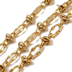 Настоящее золото 18K Ионное покрытие (ip) 304 цепи с овальными звеньями из нержавеющей стали, несварные, с катушкой, реальный 18 k позолоченный, 14x7.5x1.4 мм, 10 м / рулон