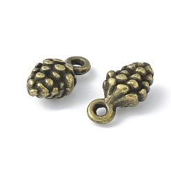 Antique Bronze Tibetan Style Pendants, Cadmium Free & Nickel Free & Lead Free, Antique Bronze Color, Pine Cone, 13x7x5.5mm, Hole: 2mm