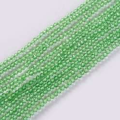 Mixed Color Glass Beads Strands, Faceted, Round, Mixed Color, 2x2mm, Hole: 0.4mm, about 193~197pcs/strand, 14.17 inch~15.51 inch(36~39.4cm)