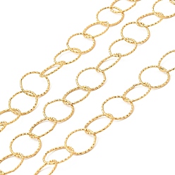 Золотой Ионное покрытие (IP) 304 кольцевые цепи из нержавеющей стали, золотые, 65x59 мм