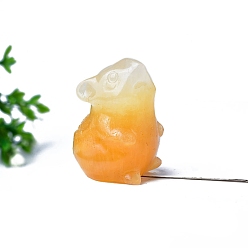 Топаз Нефрит Статуэтки с изображением мыши из натурального топаза и нефрита для украшения рабочего стола для домашнего офиса, 35 мм