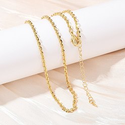 Настоящее золото 18K 3мм латунные кабельные цепочки ожерелья, стойки покрытие, долговечный, без кадмия и без свинца, реальный 18 k позолоченный, 17.72 дюйм (45 см)