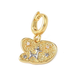 Олень Рождественские украшения в виде бабочки из латунных страз, с застежками, без свинца, без кадмии и без никеля, реальный 18 k позолоченный, олень, 22 мм