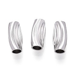 Платинированный Spacer бисер латунные, без кадмия, без никеля и без свинца, баррель, Реальная платина, 11x5 мм, отверстие : 2.8 мм