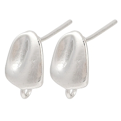 Платина Изделия из латуни, без кадмия, без никеля и без свинца, с петлей, платина, 11x7 мм, отверстие : 1.5 мм, штифты : 0.8x11.5 мм