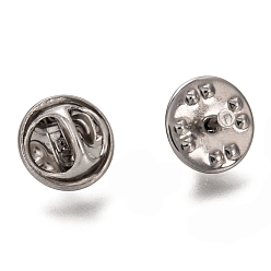 Stainless Steel Color Non-Tarnish 304 Stainless Steel Lapel Pin Backs, Tie Tack Pin, Brooch Findings, Stainless Steel Color, 11.5x5.5mm, Hole: 1.2mm