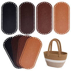 Серый 8шт 4 цвета овальная фетровая ткань, швейная фурнитура для поделок, серые, 25x12x0.3 см, отверстие : 6 мм, 2 шт / цвет