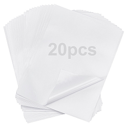 Белый 20 шт. хлопковая бумага с двусторонней клейкой лентой, прямоугольные, белые, 297x224x0.3 мм