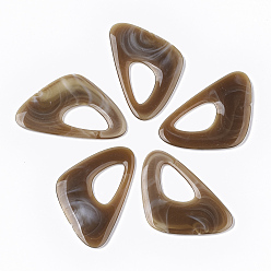 Верблюжий Акриловые подвески, Стиль имитация драгоценных камней, треугольные, верблюжие, 44x27.5x3.5 мм, Отверстие : 10x18 мм , около 274 шт / 500 г