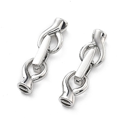 Платинированный Латунь раз по сравнению с застежками, без кадмия, без никеля и без свинца, прямоугольные, Реальная платина, 24.5 мм