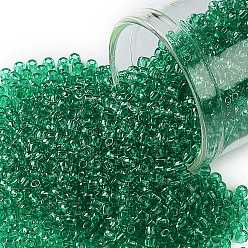 (72) Transparent Beach Glass Green Круглые бусины toho, японский бисер, (72) прозрачное пляжное стекло зеленого цвета, 11/0, 2.2 мм, отверстие : 0.8 мм, о 1110шт / бутылка, 10 г / бутылка