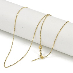 Золотой Ионное покрытие (ip) 304 ожерелья из звеньев цепи из нержавеющей стали, регулируемые слайдерные ожерелья для женщин, золотые, 19.69 дюйм (50 см)