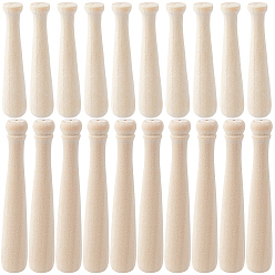 Soie De Maïs 40 pcs 2 styles perles en bois schima, la moitié foré, batte de baseball, cornsilk, 47.5~74x10~12mm, Trou: 1.2mm, 20 pcs / style