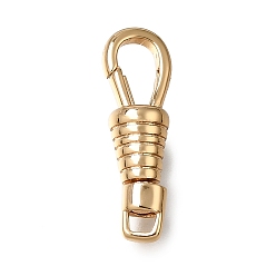 Real 18K Gold Plated Brass Swivel Clasps, Nickel Free, Real 18K Gold Plated, 20.5x6.5x5mm, Hole: 1.5x2mm