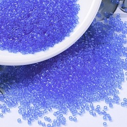 (DB1110) Прозрачный Лазурный Бусины miyuki delica, цилиндр, японский бисер, 11/0, (дБ 1110) прозрачная лазурь, 1.3x1.6 мм, отверстия: 0.8 мм, около 10000 шт / мешок, 50 г / мешок