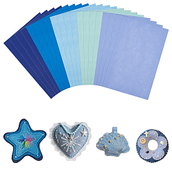 Синий 10шт. войлочной ткани, прямоугольные, синие, 297x200x0.7 мм