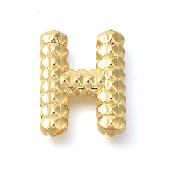 Letter H Стойки покрытие, Латунные подвески, без кадмия и без свинца, подвески с буквой az~z, Письмо ч, 21.5x16.5x5.5 мм, отверстие : 2.5x3 мм