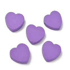 Фиолетовый Брызги с напылением, сердце, фиолетовые, 19x20x6 мм, отверстие : 2 мм