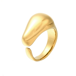 Настоящее золото 18K 304 открытые манжеты из нержавеющей стали для женщин, реальный 18 k позолоченный, внутренний диаметр: 18 мм
