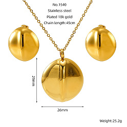 Плоский Круглый 304 подвески и серьги-гвоздики из нержавеющей стали, золотые, плоско-круглые, 24 мм и 450 мм