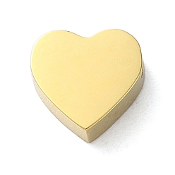 Настоящее золото 18K Ионное покрытие (IP) 304 бусины из нержавеющей стали, вырезанные лазером, сердце, реальный 18 k позолоченный, 7.5x8x3 мм, отверстие : 2 мм