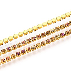 Темно-Золотистый Железо горный хрусталь чашка цепи, с катушкой, темные золотарник, 2x2x2 мм, около 29.99 футов (9.14 м) / рулон