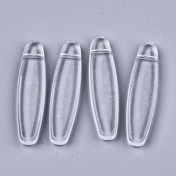 Clear Transparent Acrylic Beads, Oval, Clear, 40.5x10x4mm, Hole: 1.2mm, about 327pcs/500g
