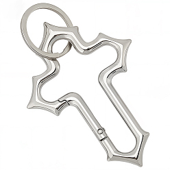 Платина 1Кольца пружинных затворов из сплава PC, крестик, платина, 90x62.5x5 мм