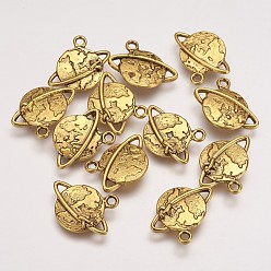 Античное Золото Подвески из цинкового сплава, без свинца, никеля и кадмия, античное золото , 18x18x2 мм, отверстие : 2 мм