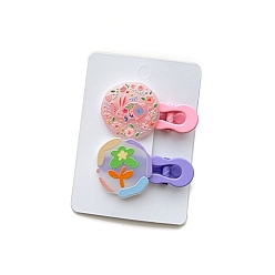 Разноцветный 2шт. акриловые заколки для волос из кожи аллигатора, аксессуары для волос для женщин и девочек, красочный, 65 мм